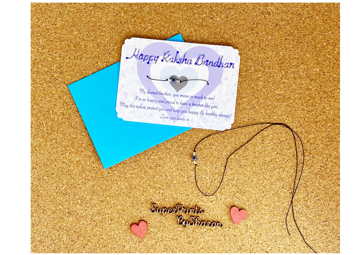 Personalised Raksha Bandhan Card with Rakari