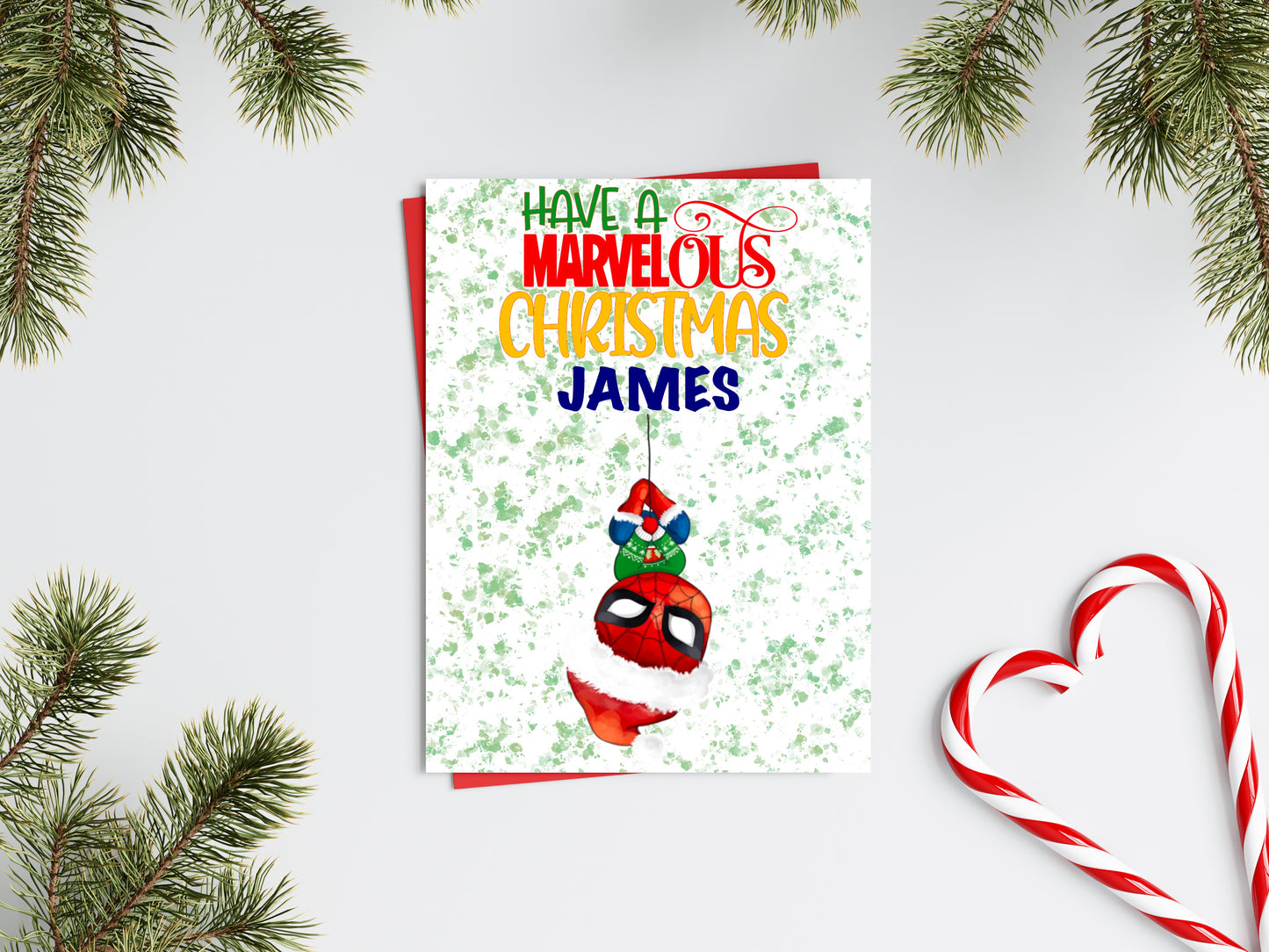 Personalised Superhero Christmas Card - Spidey Inspired