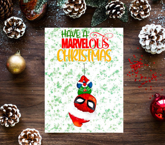 Personalised Superhero Christmas Card - Spidey Inspired