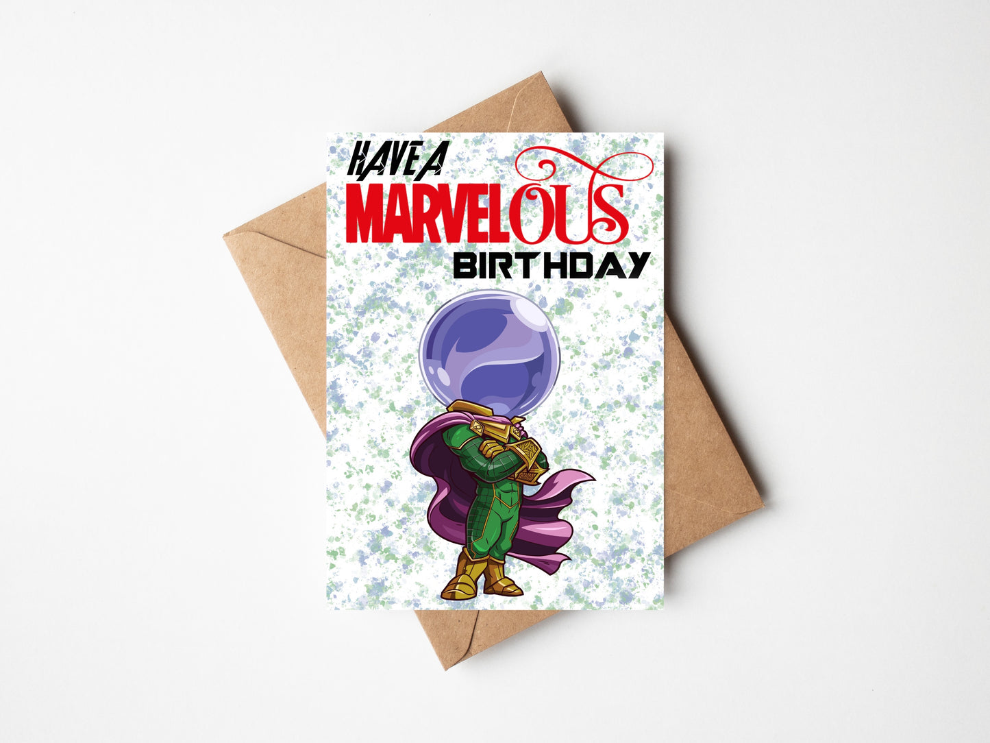 Personalised Super Villain Birthday Card - Mysterio Inspired