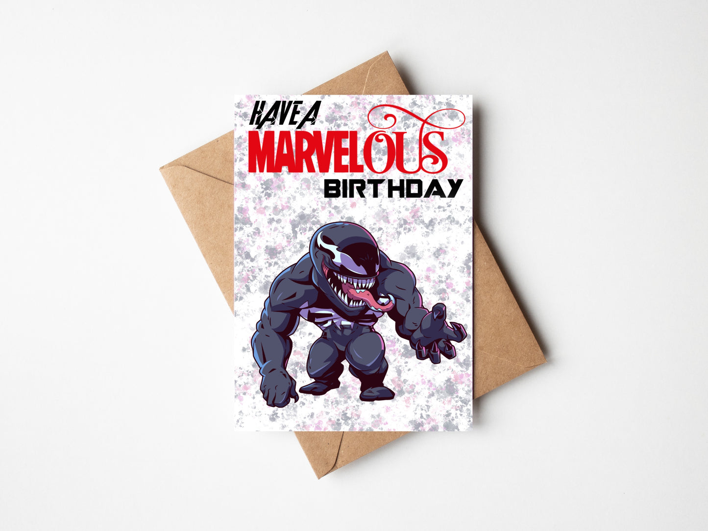 Personalised Super Villain Birthday Card - Venom Inspired