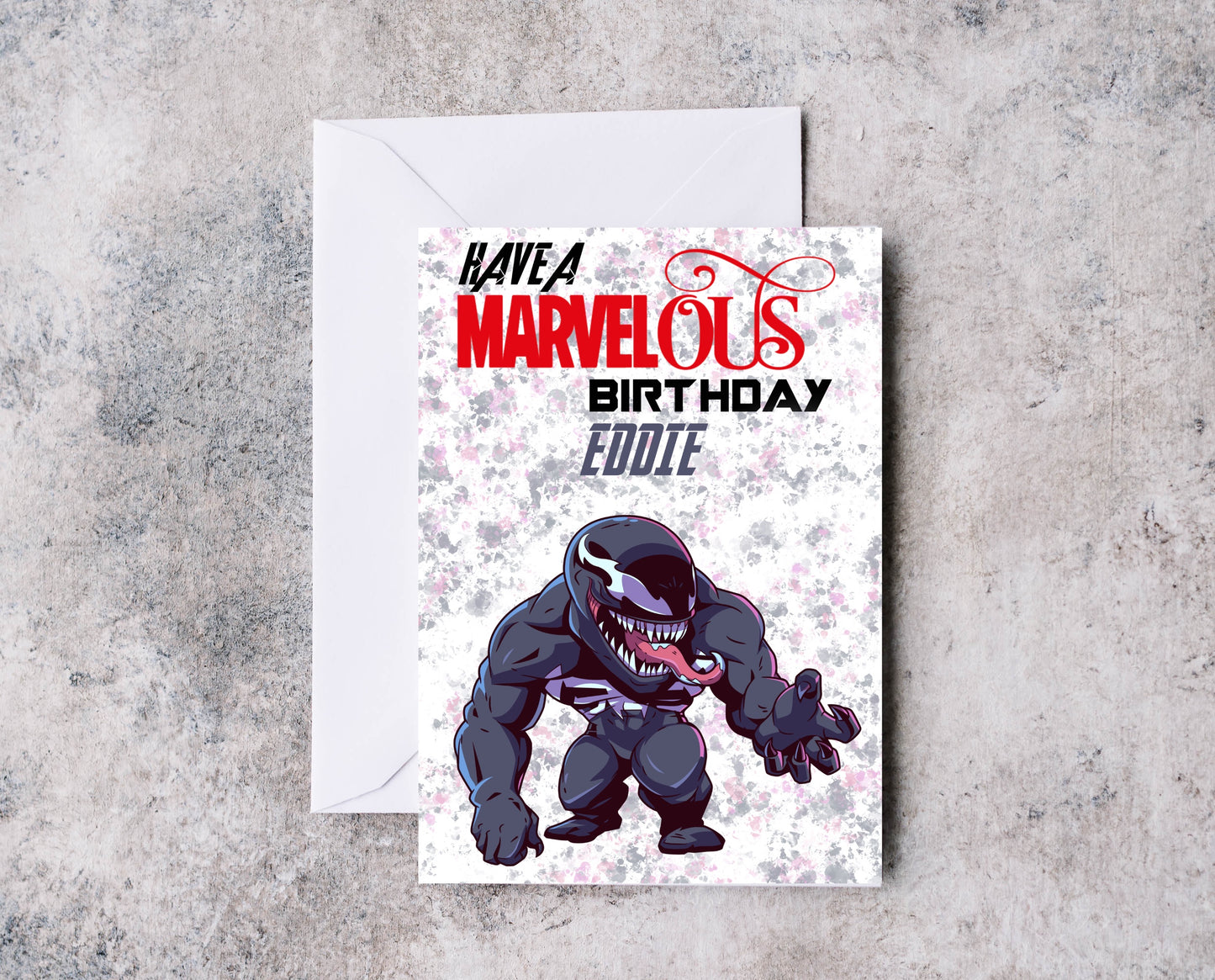 Personalised Super Villain Birthday Card - Venom Inspired