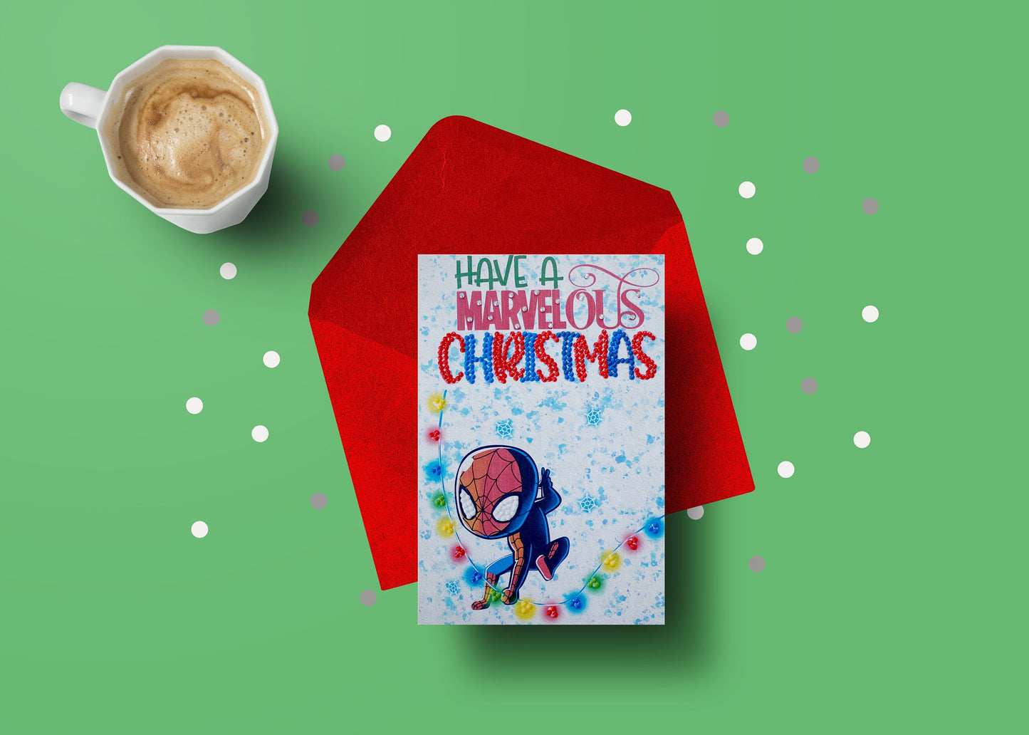 Personalised Superhero Christmas Card - Spider-Man Inspired