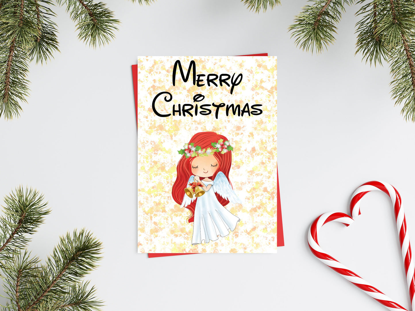 Personalised Princess Christmas Card - The Little Mermaid Inspired