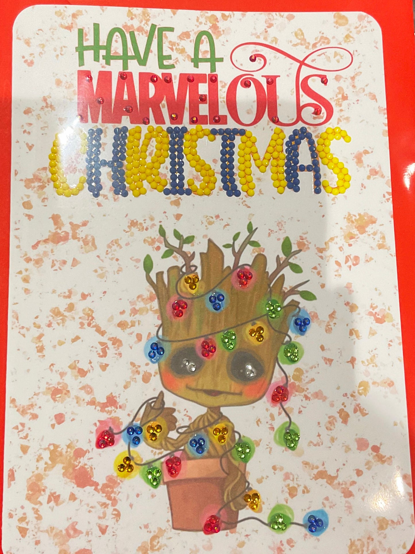 Personalised Superhero Christmas Card - Groot Inspired