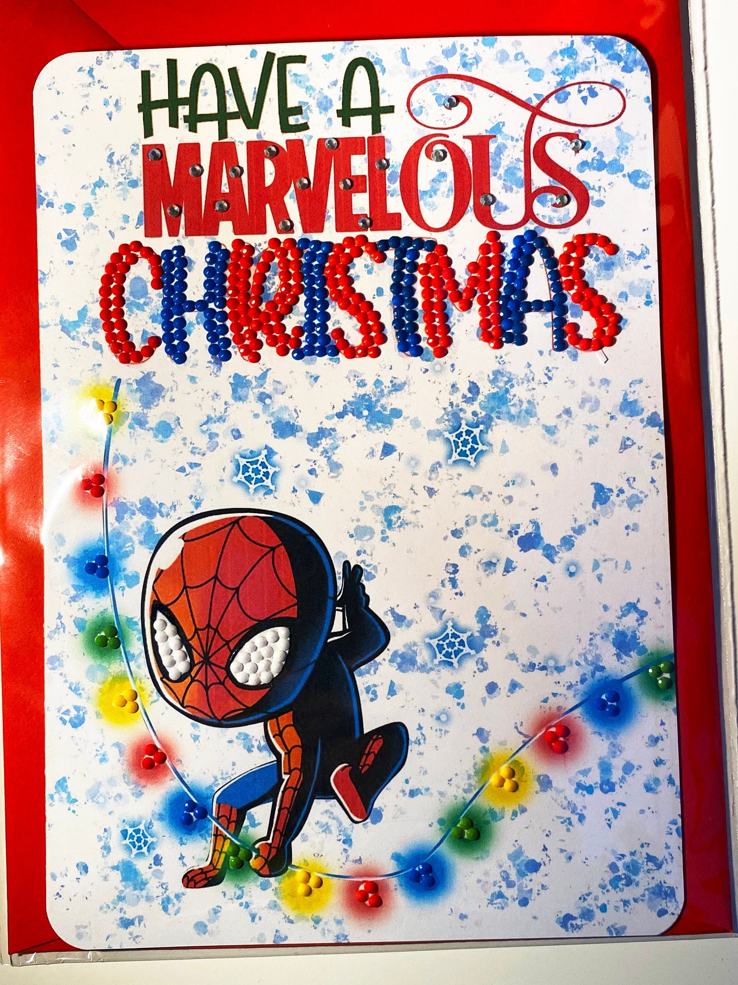 Personalised Superhero Christmas Card - Spider-Man Inspired