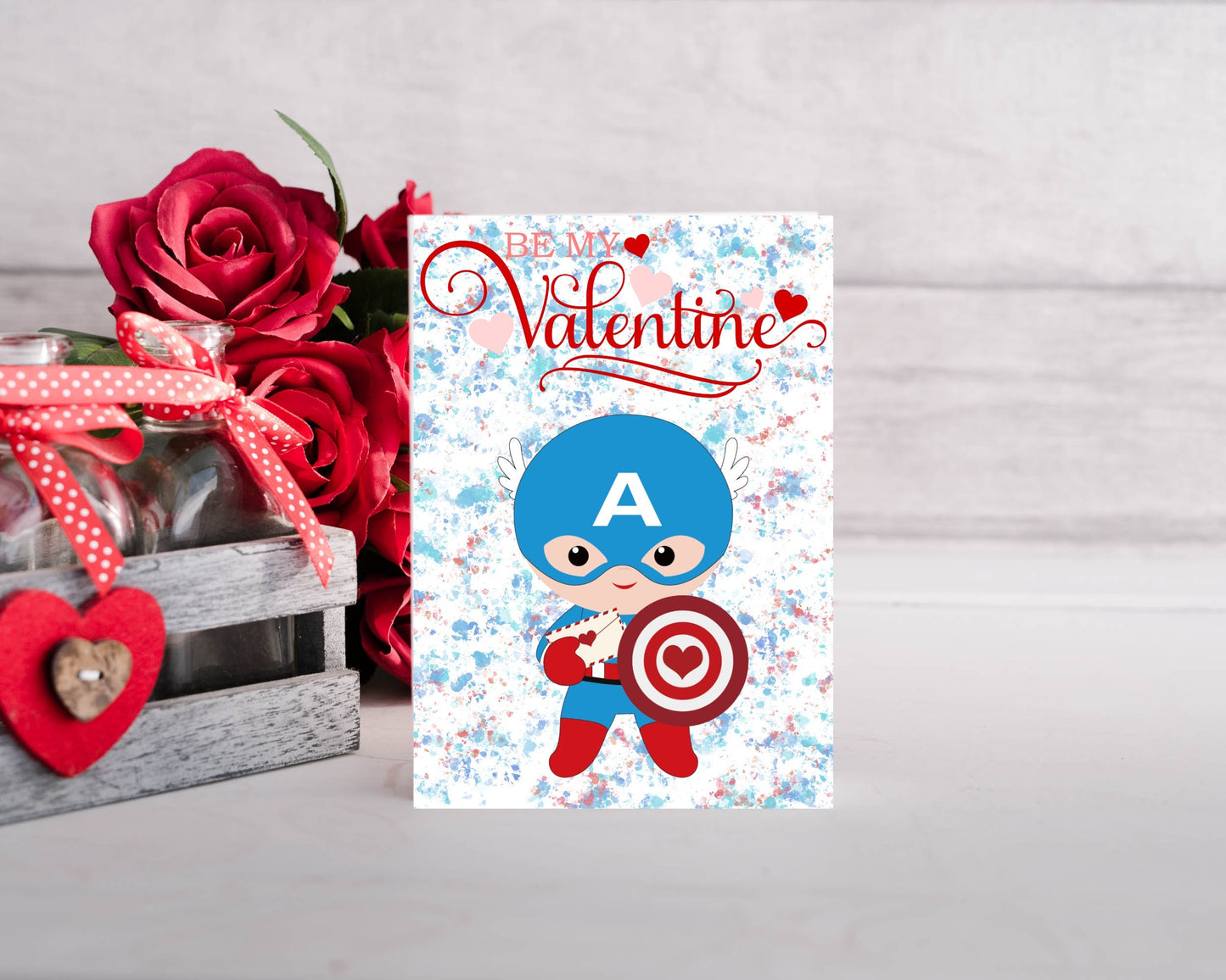 Personalised Captain America Inspired Valentines Day