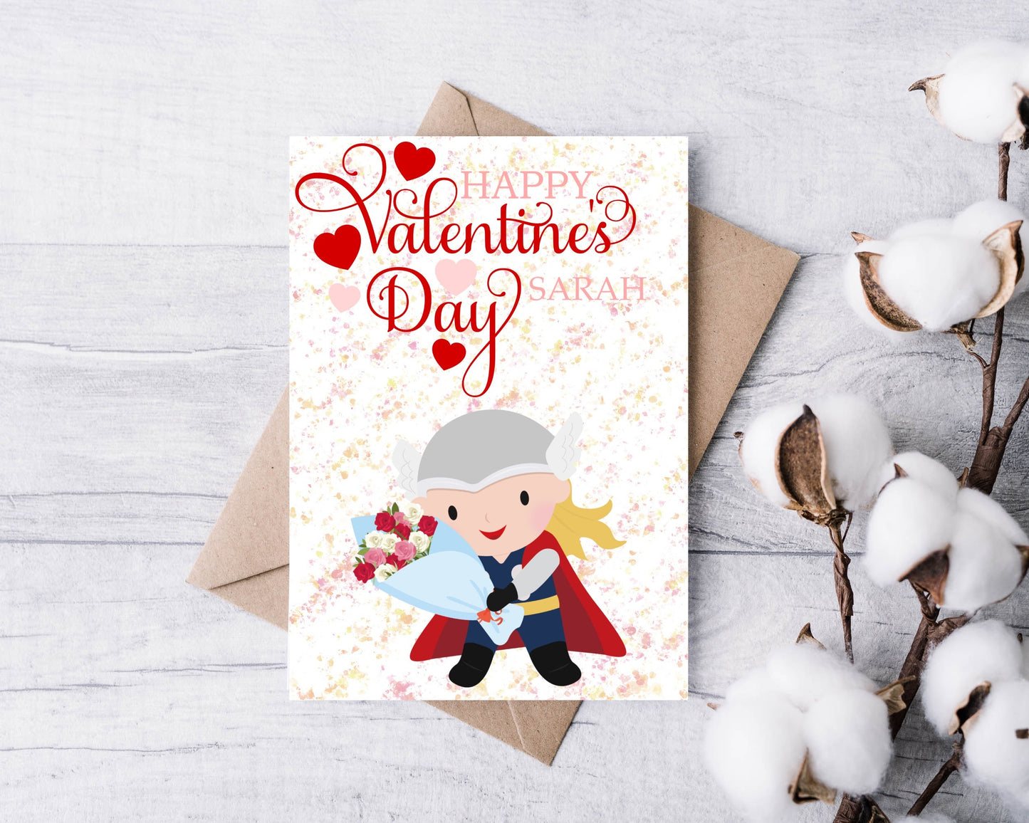 Personalised Thor Inspired Valentines Card