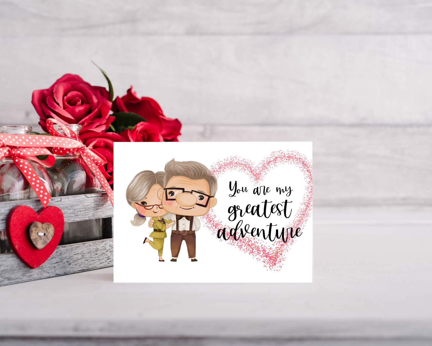 Cute & Romantic Valentines/Birthday/Anniversary Card - 'UP' Inspired