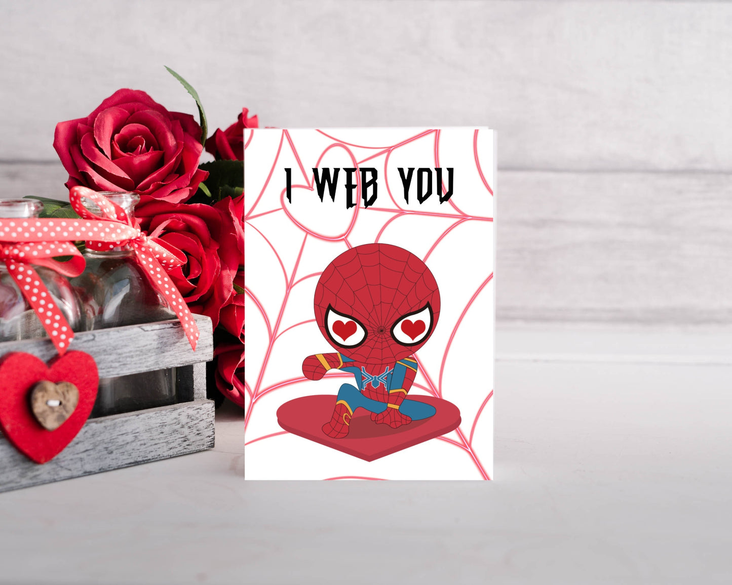 Personalised Spider-Man Inspired Valentines Day Card