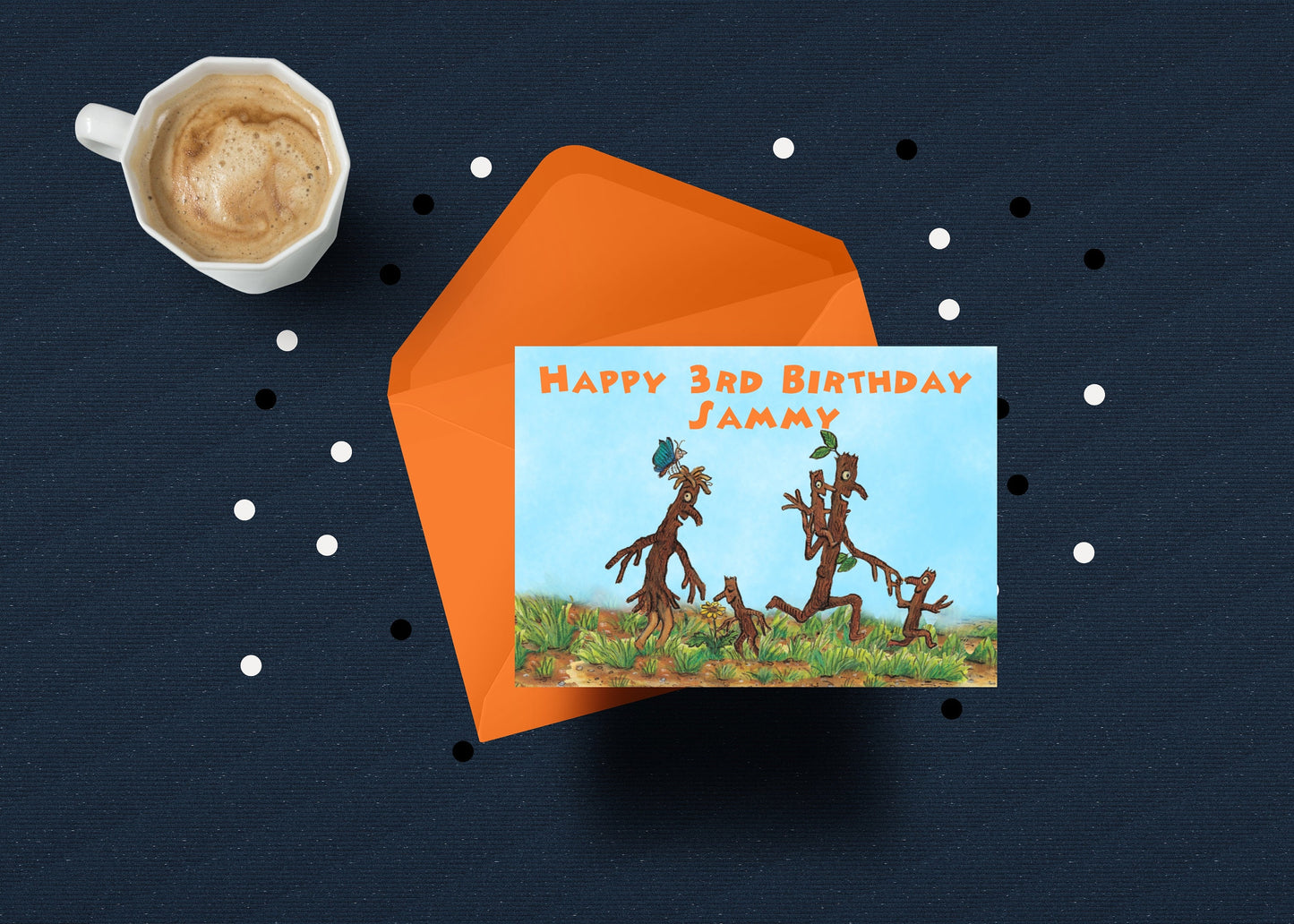 Personalised Stick Man Inspired Birthday Card