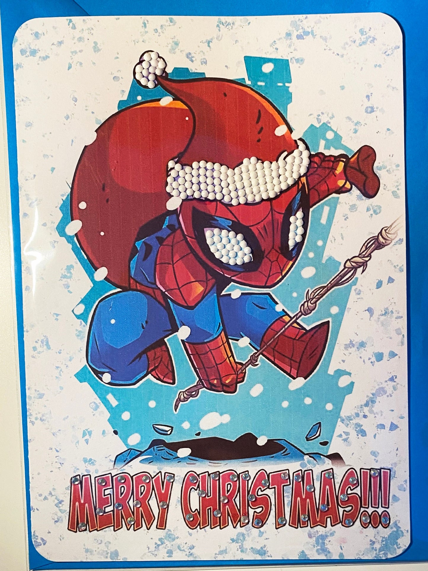 Personalised Superhero Christmas Card - Spider-Man / Spidey Inspired