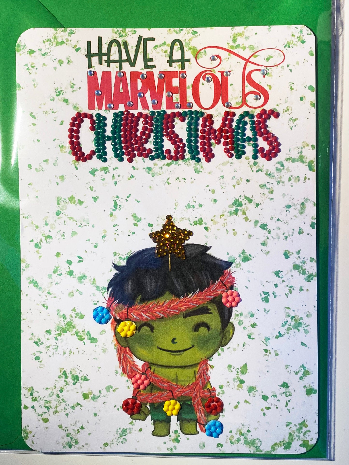 Personalised Superhero Christmas Card - Hulk Inspired