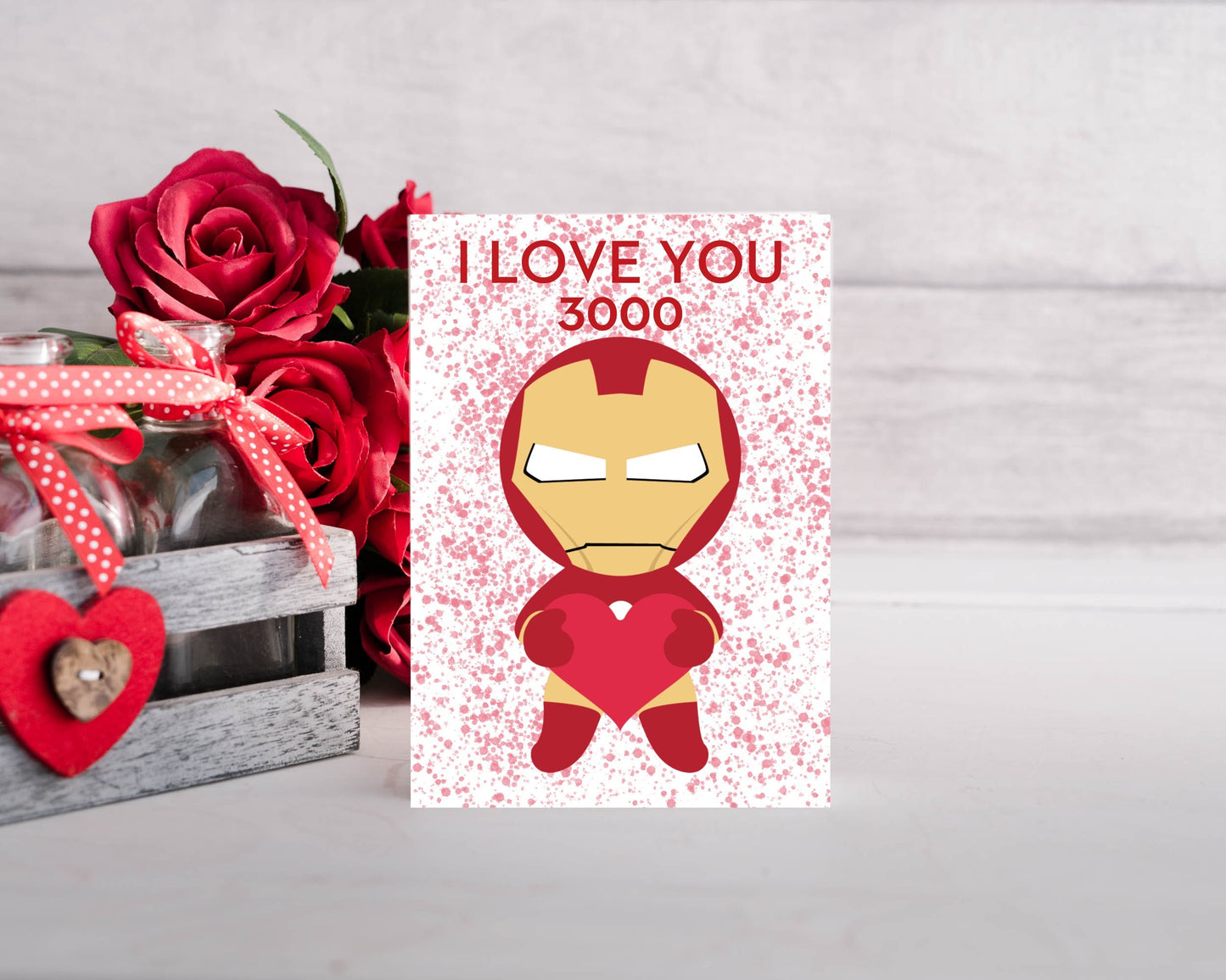 Personalised Iron Man Inspired - Love You 3000 Card