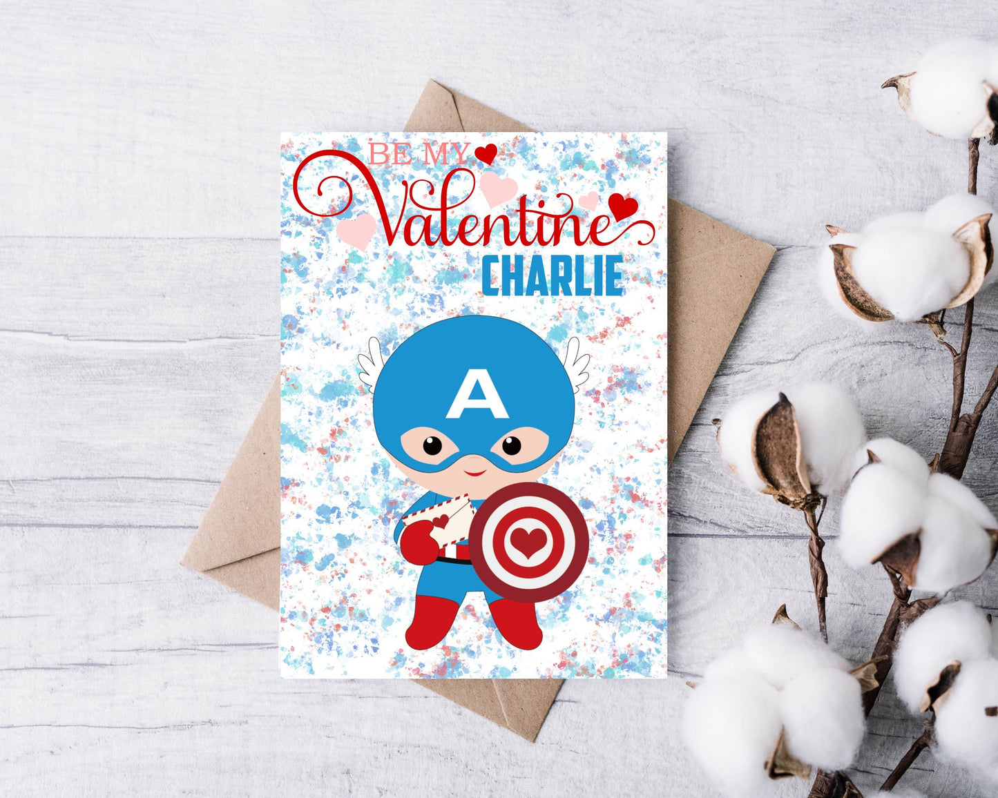 Personalised Captain America Inspired Valentines Day