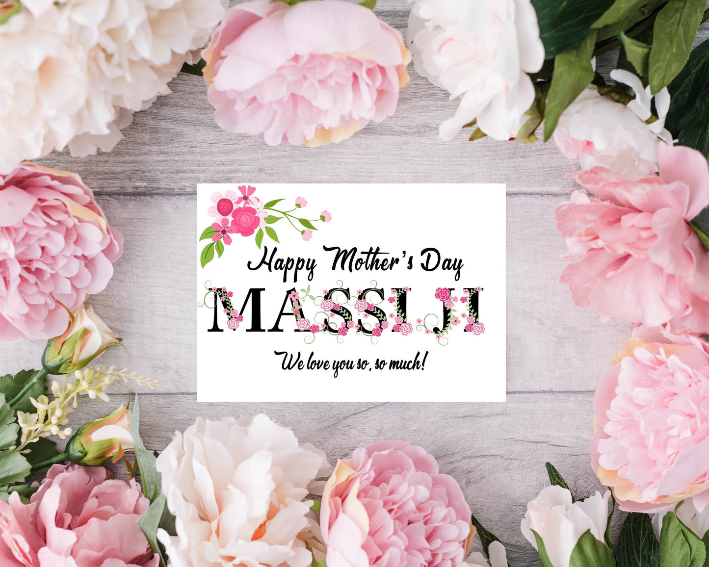 Personalised Floral Mother’s Day Card - Massi Ji