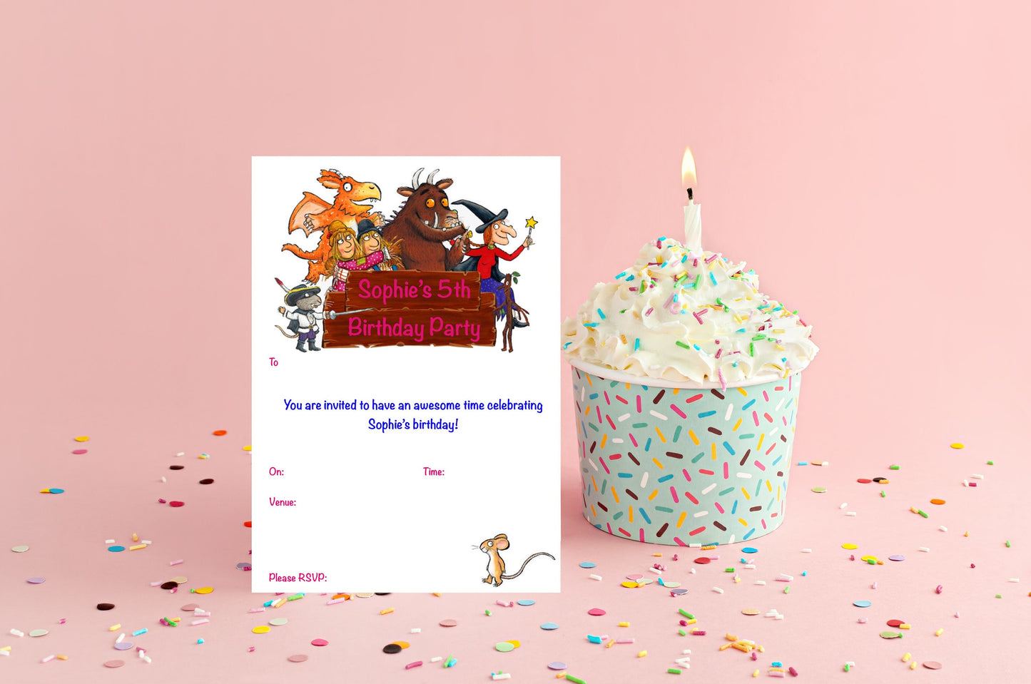 Personalised Gruffalo & Friends Inspired Birthday Invitations