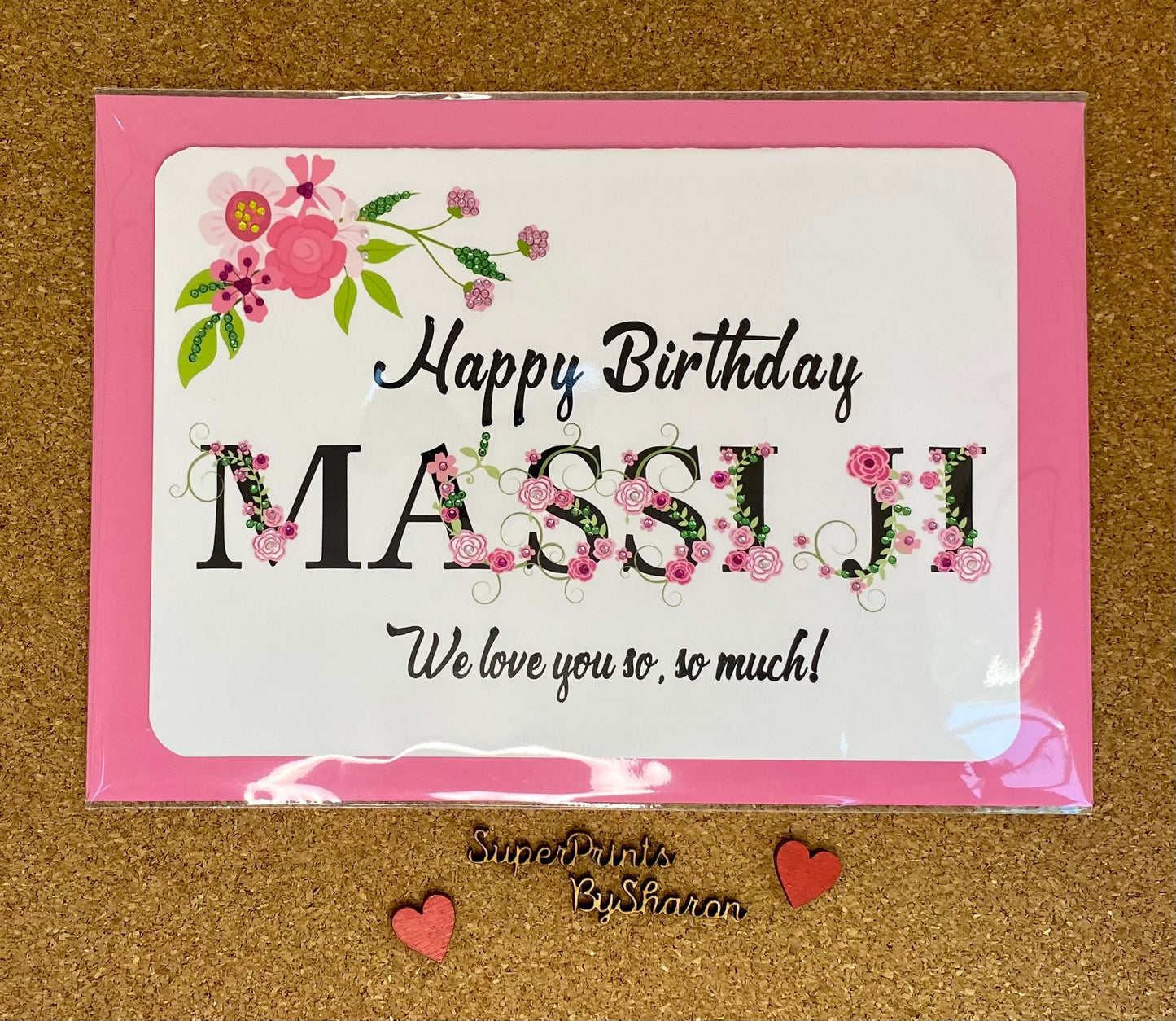 Personalised Floral Birthday Card - Massi Ji