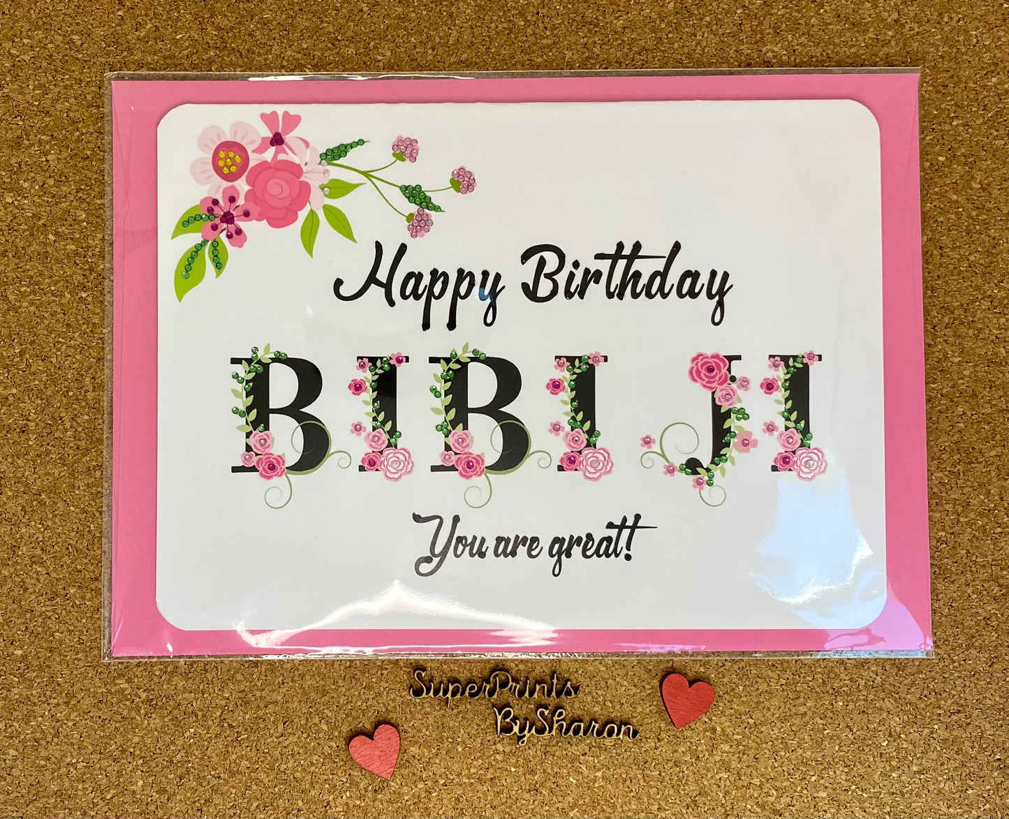 Personalised Floral Birthday Card - Bibi Ji