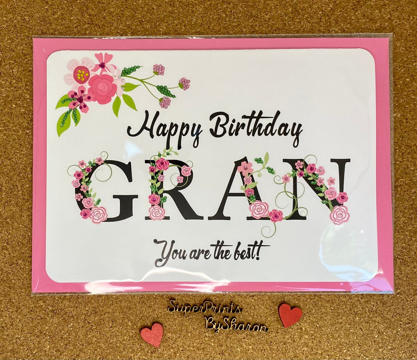 Personalised Floral Birthday Card - Gran