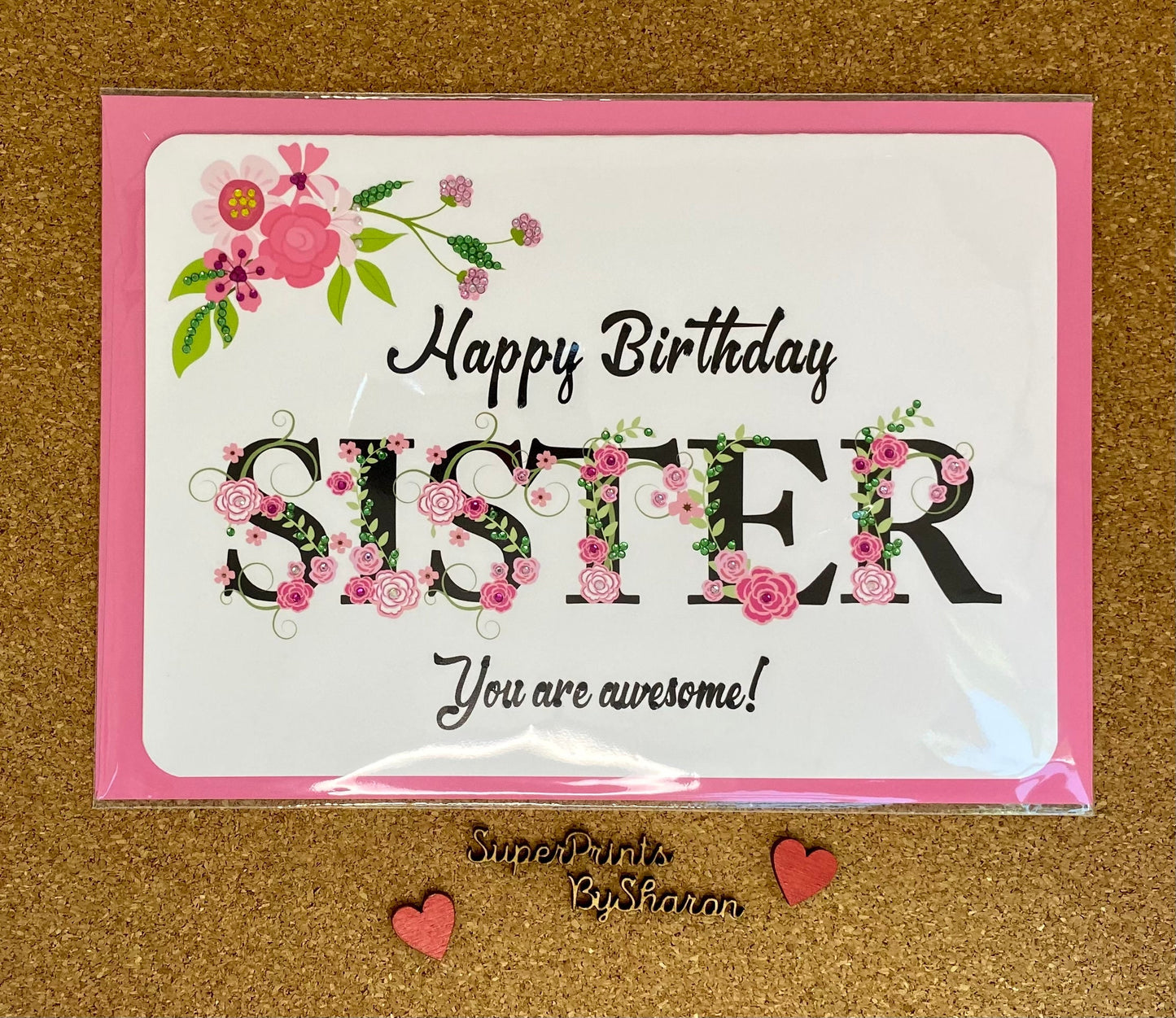 Personalised Floral Birthday Card - Sister