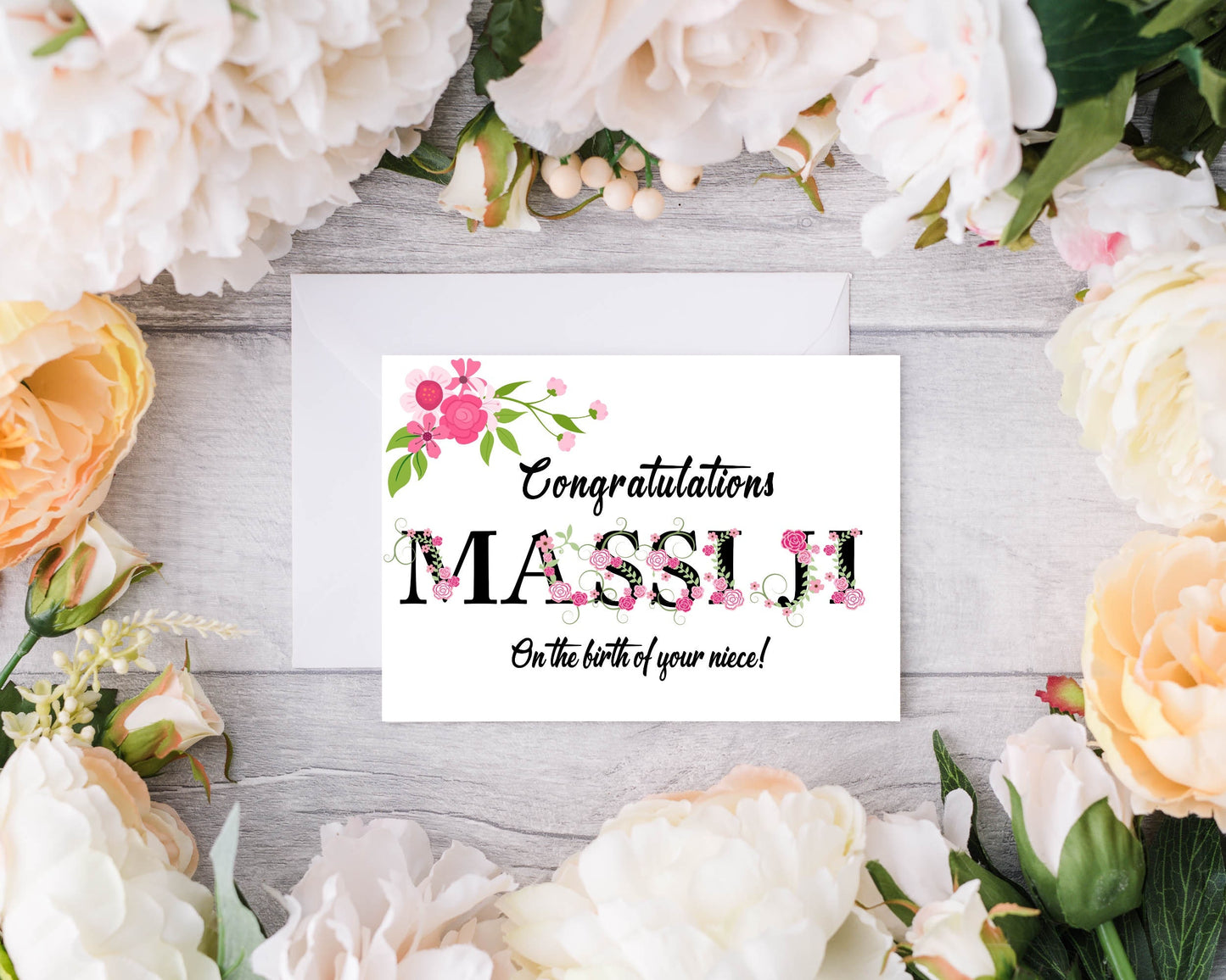 Personalised Congratulations Massi Ji Card