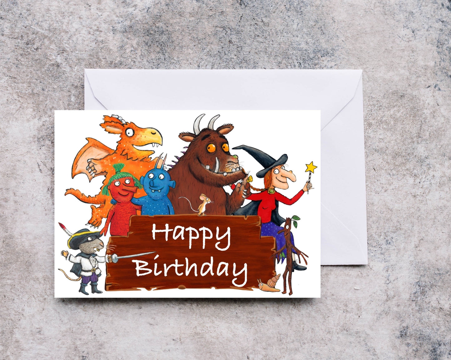 Personalised Gruffalo and Friends Inspired Birthday Card