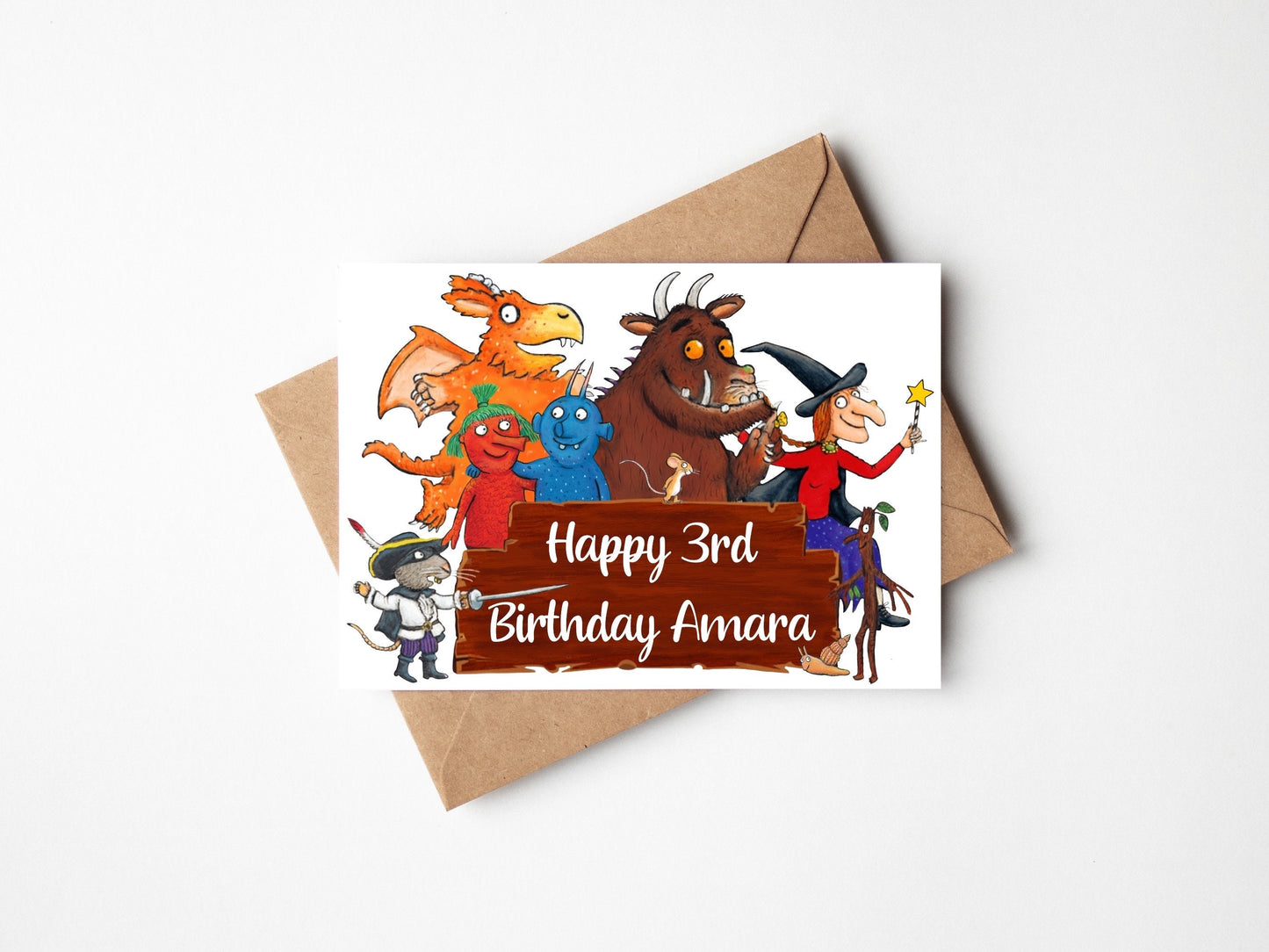 Personalised Gruffalo and Friends Inspired Birthday Card